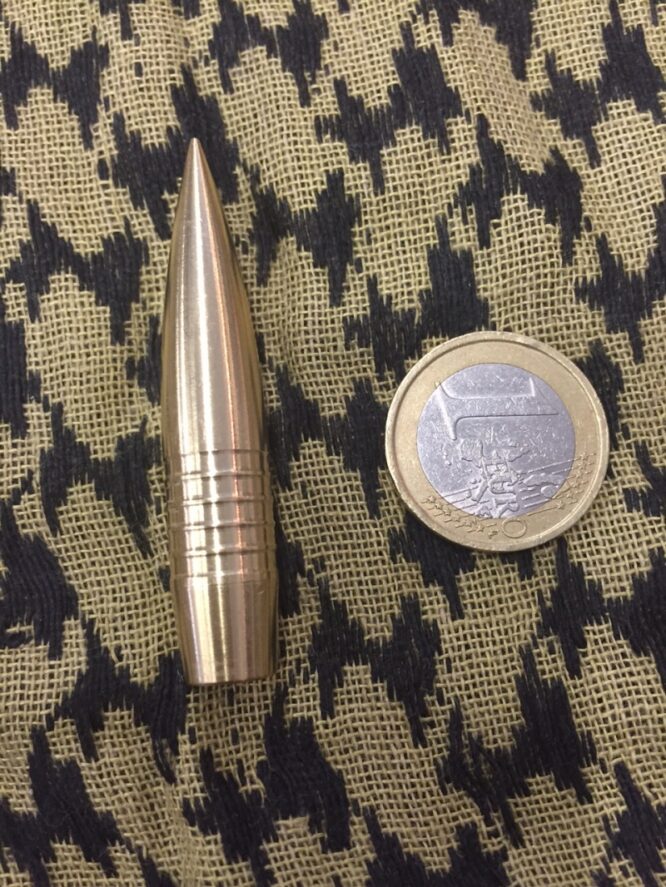 Palla AGA .416 Barrett in Ottone CNC 441 Grani (Cad)