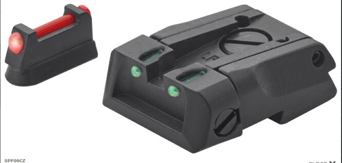 LPA Set Tacca di Mira e Mirino in Fibra Ottica per CZ 75 SP-01 Shadow