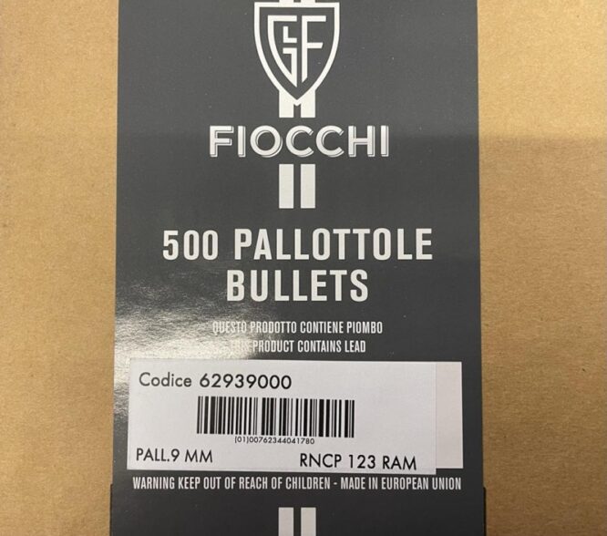 Palle Fiocchi PROMO 5 Confezioni Cal. 9 – .356″ – 123 Grani – RNCP (62939000)