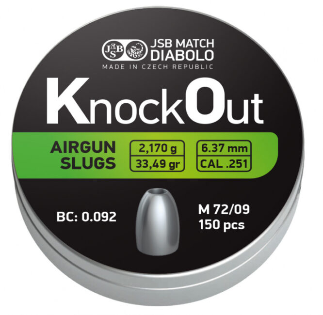JSB Knockout Slugs .251 - Cal. 6,37