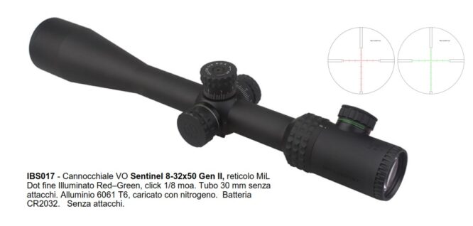 Ottica Vector Optics Sentinel 8-32x50 Gen II (IBS017)